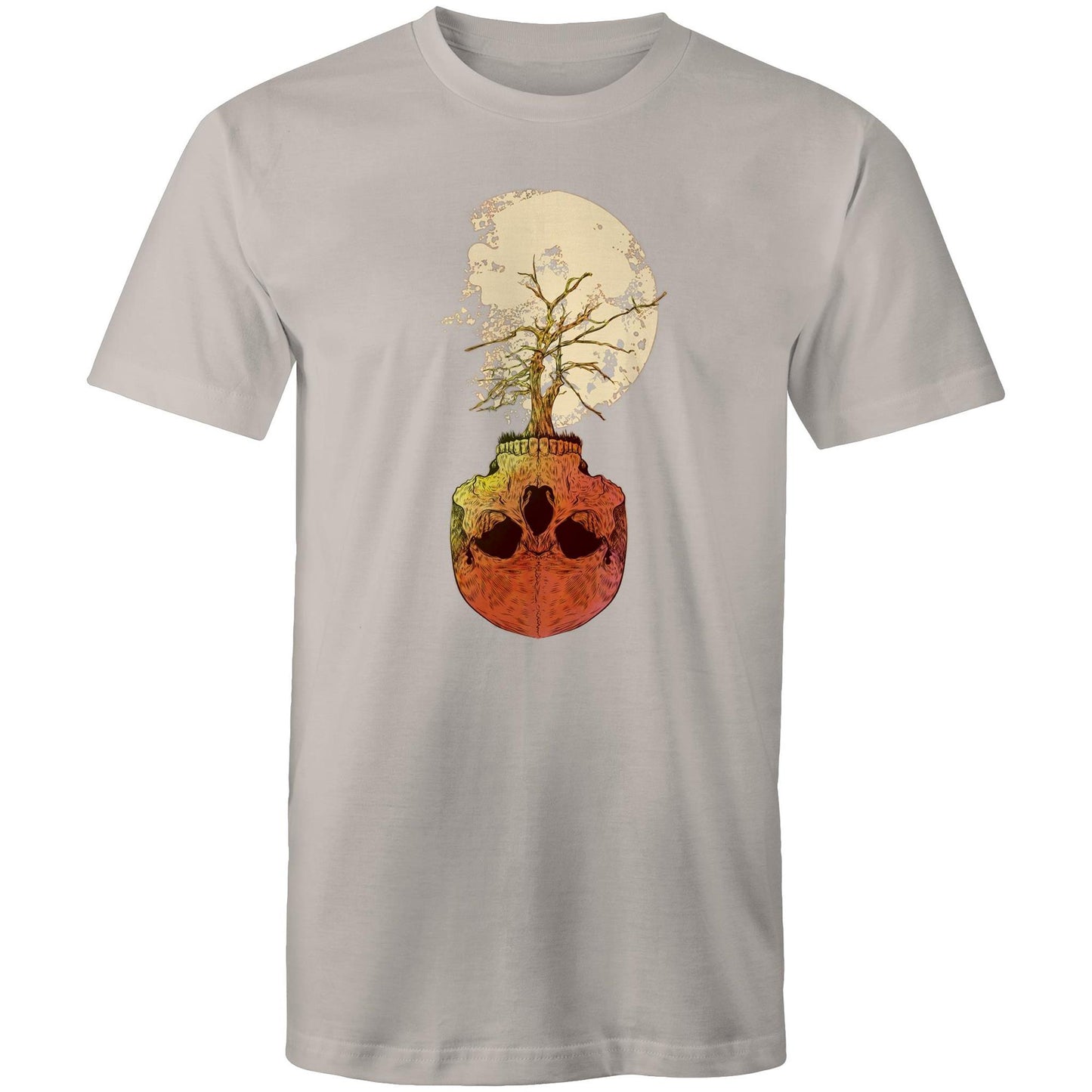 Mens Earthfolk Printed Tshirt - Skull tree - The Crescent Moon