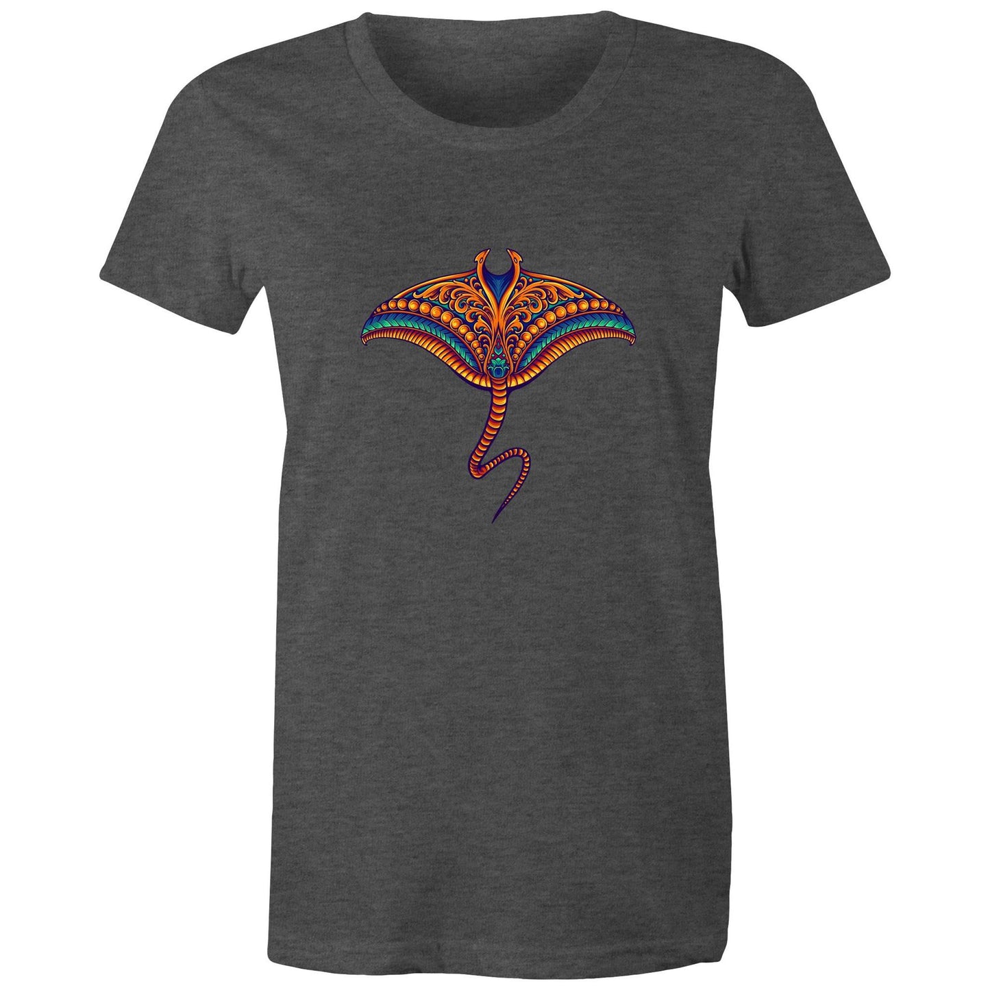 Women's Earthfolk T shirt - Sting ray - The Crescent Moon