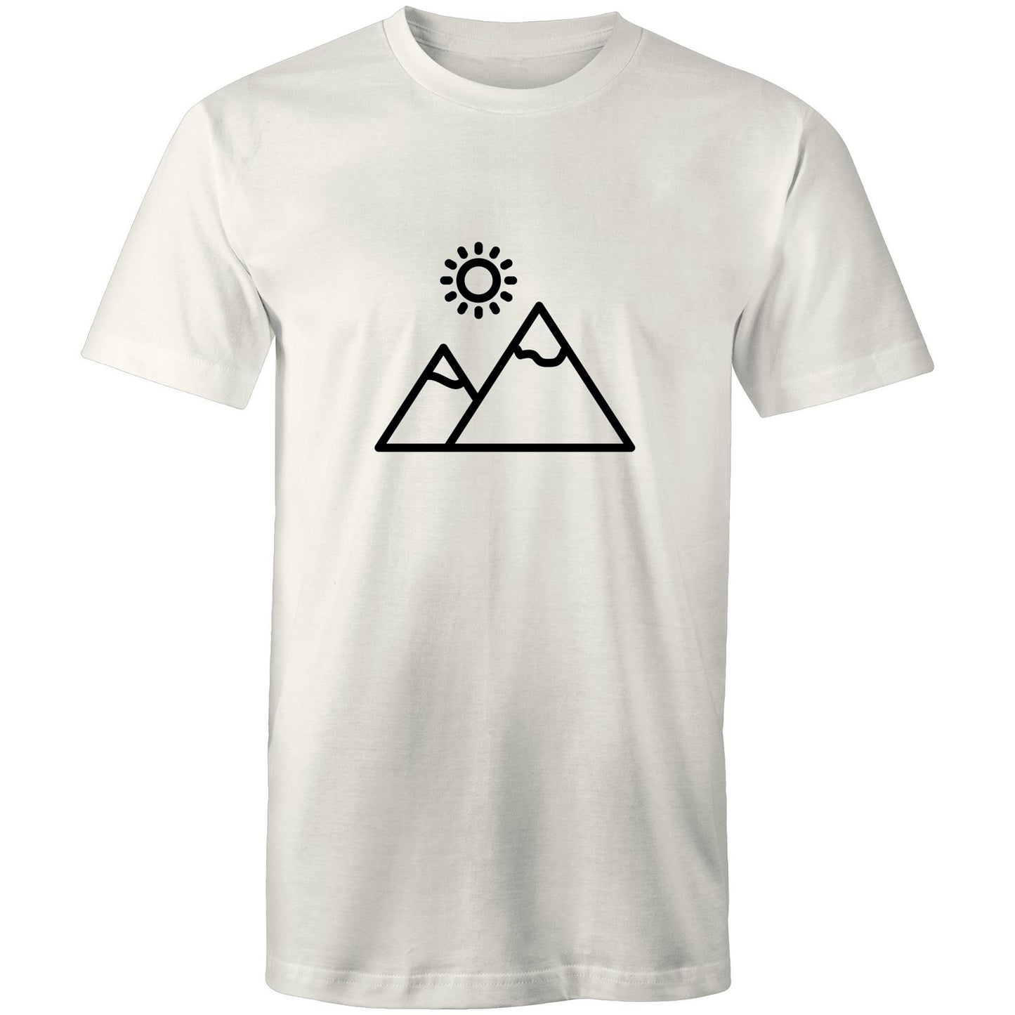 Men's Earthfolk T shirt - Monchrome Mountain - The Crescent Moon