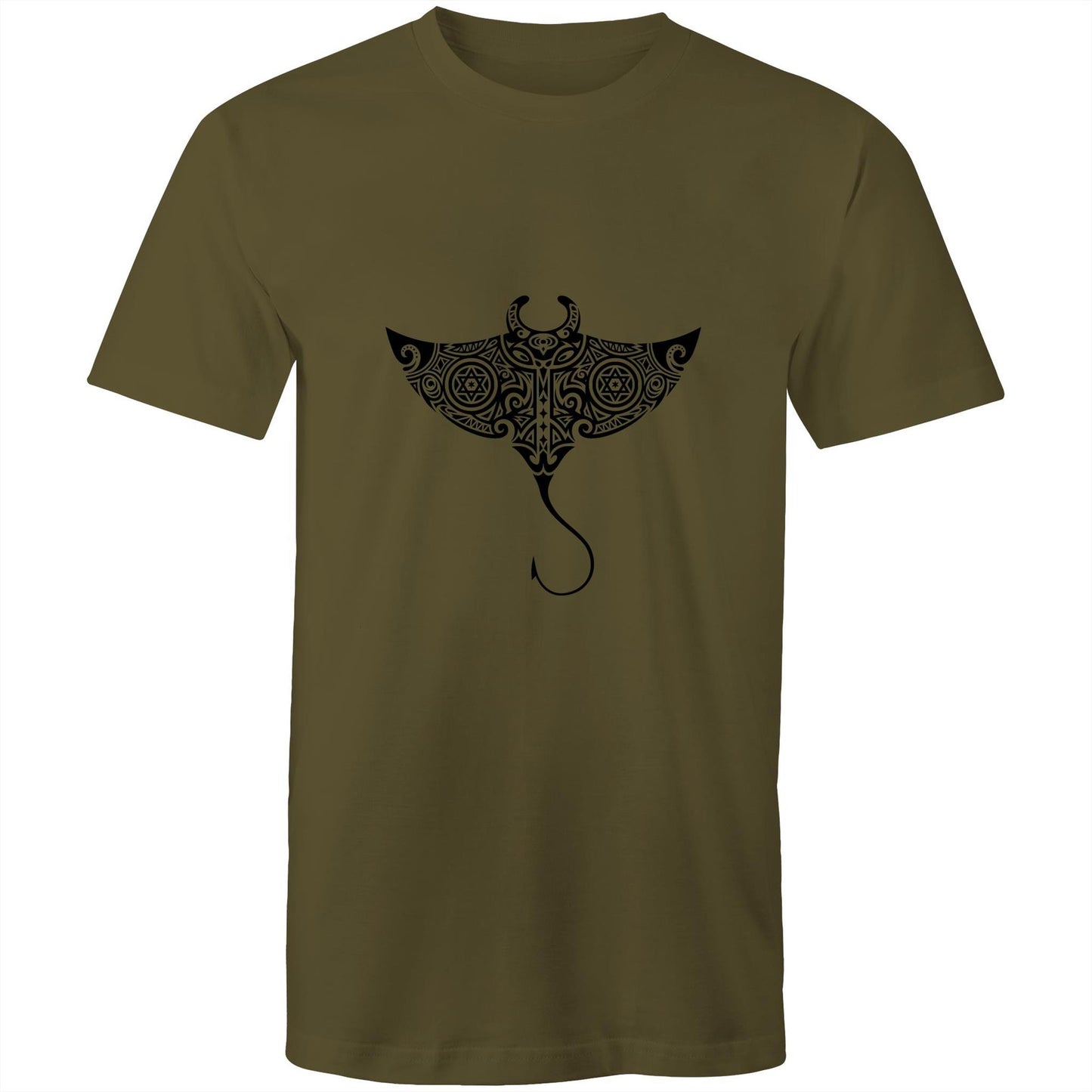 Men's Earthfolk T shirt - Totem Sting Ray - The Crescent Moon