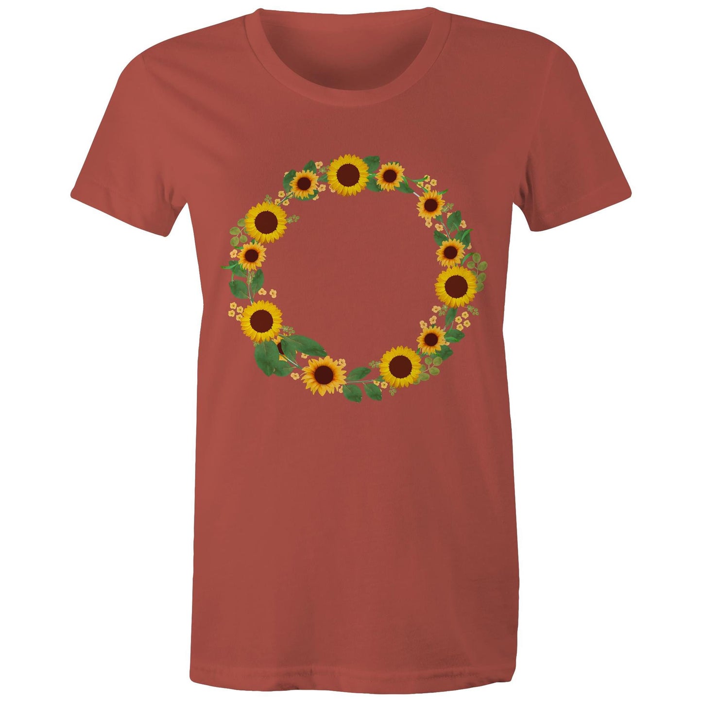 Women's Earthfolk T shirt - Sunflower Fairy Ring - The Crescent Moon