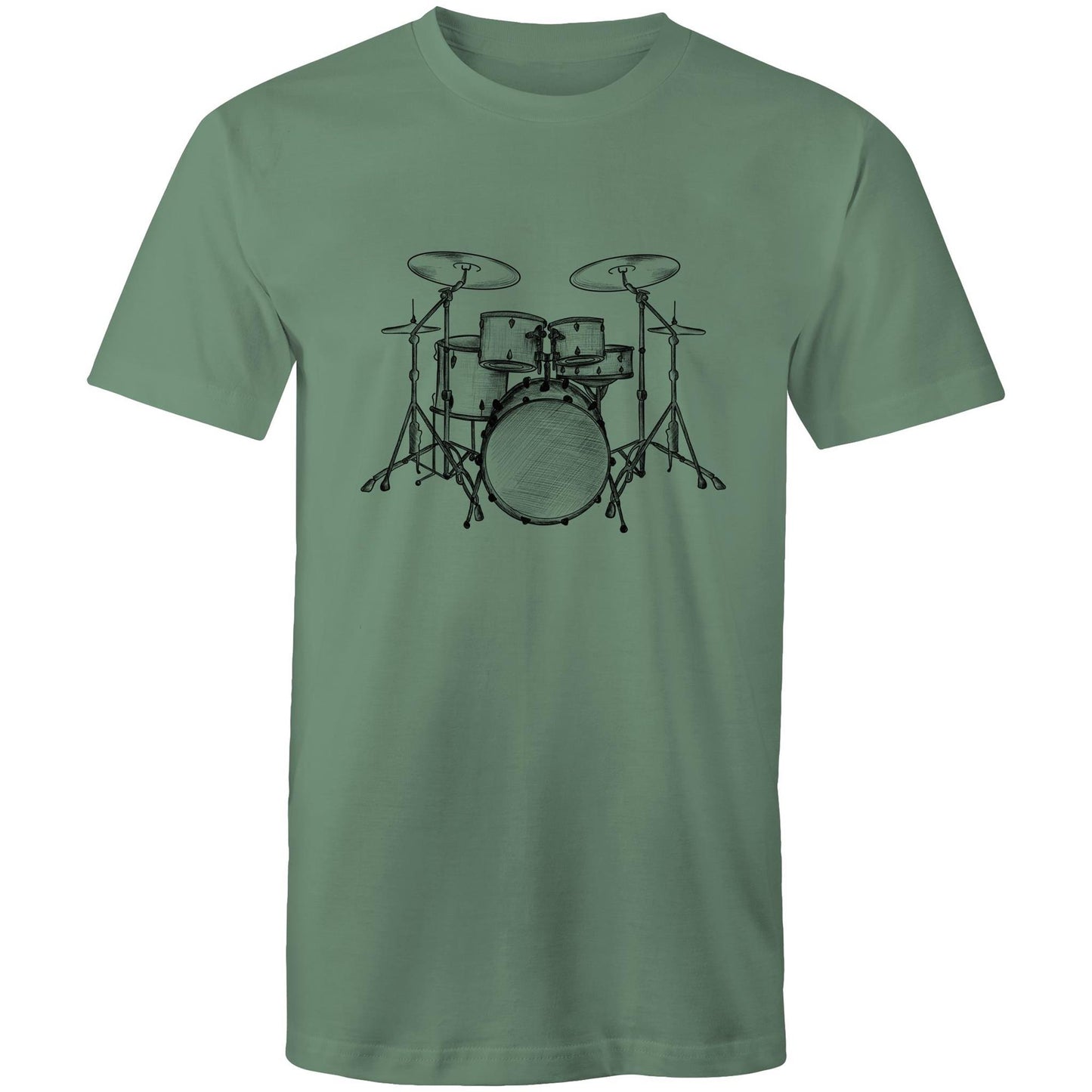 Men's Earthfolk T shirt - Vintage Drum Kit - The Crescent Moon