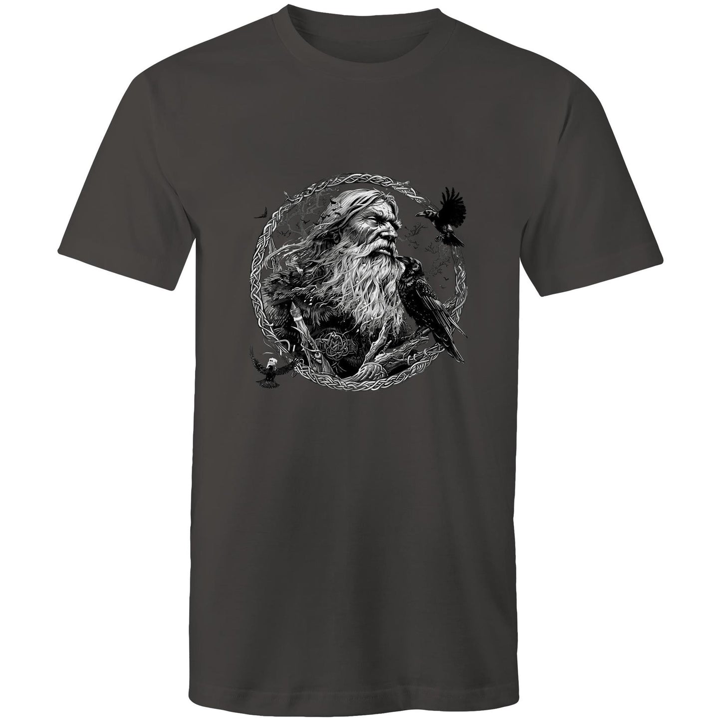 Earthfolk Printed T shirt - Mens Relaxed Fit - Odin - The Crescent Moon