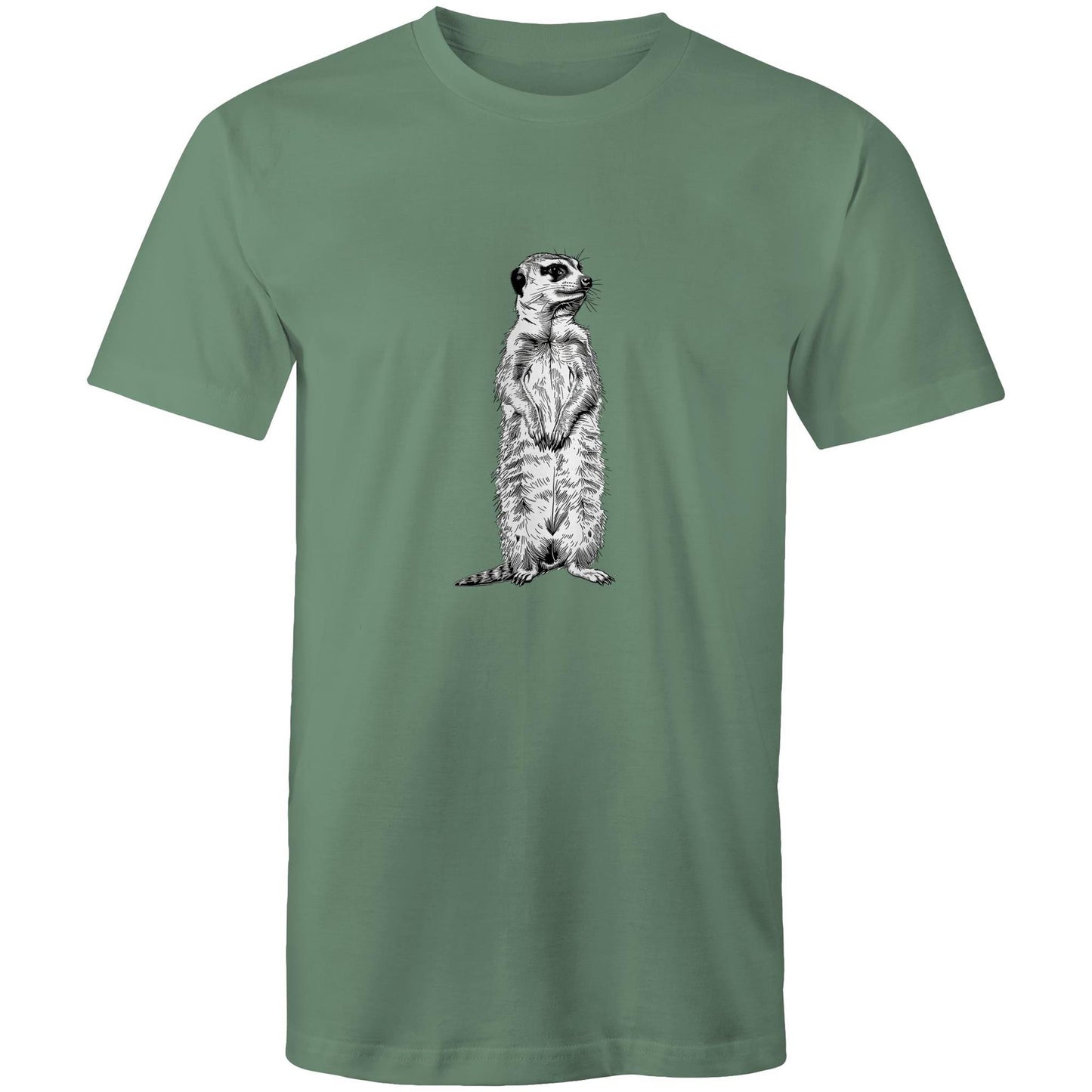 Mens Earthfolk T shirt - Meerkat - The Crescent Moon