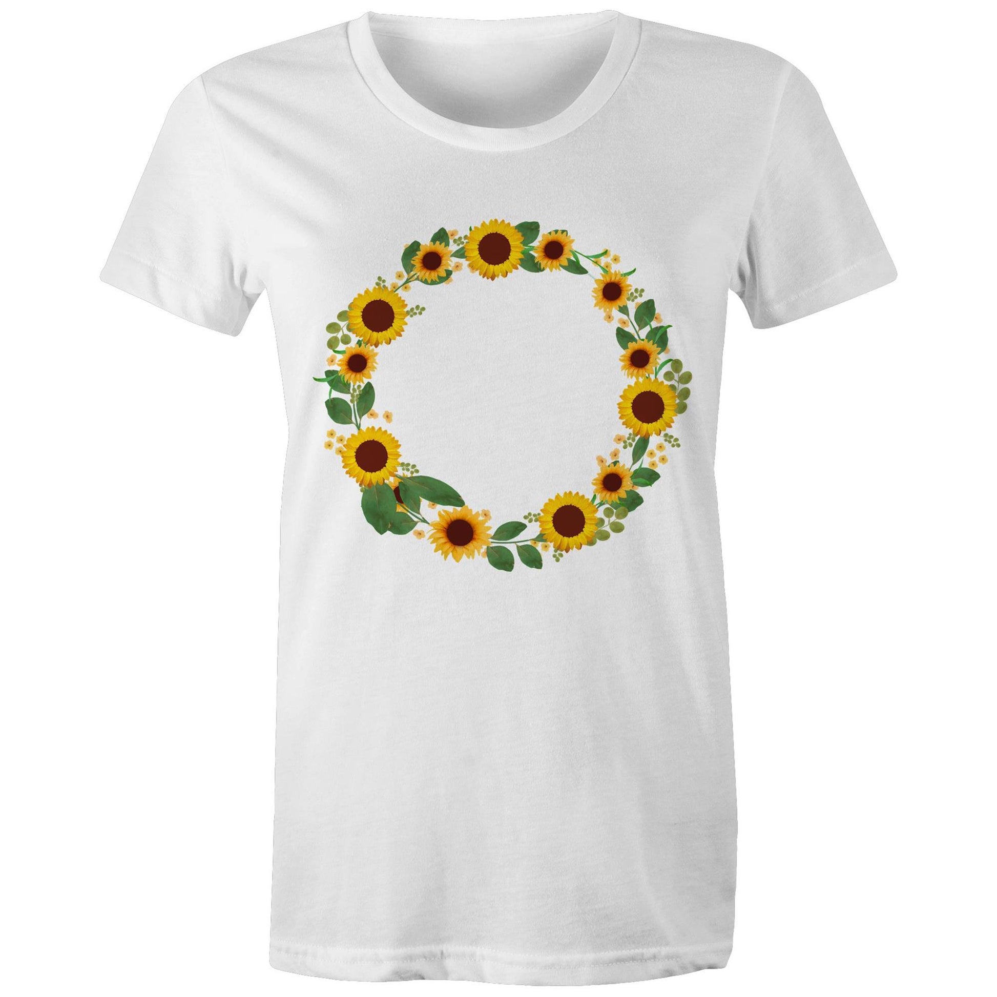 Women's Earthfolk T shirt - Sunflower Fairy Ring - The Crescent Moon