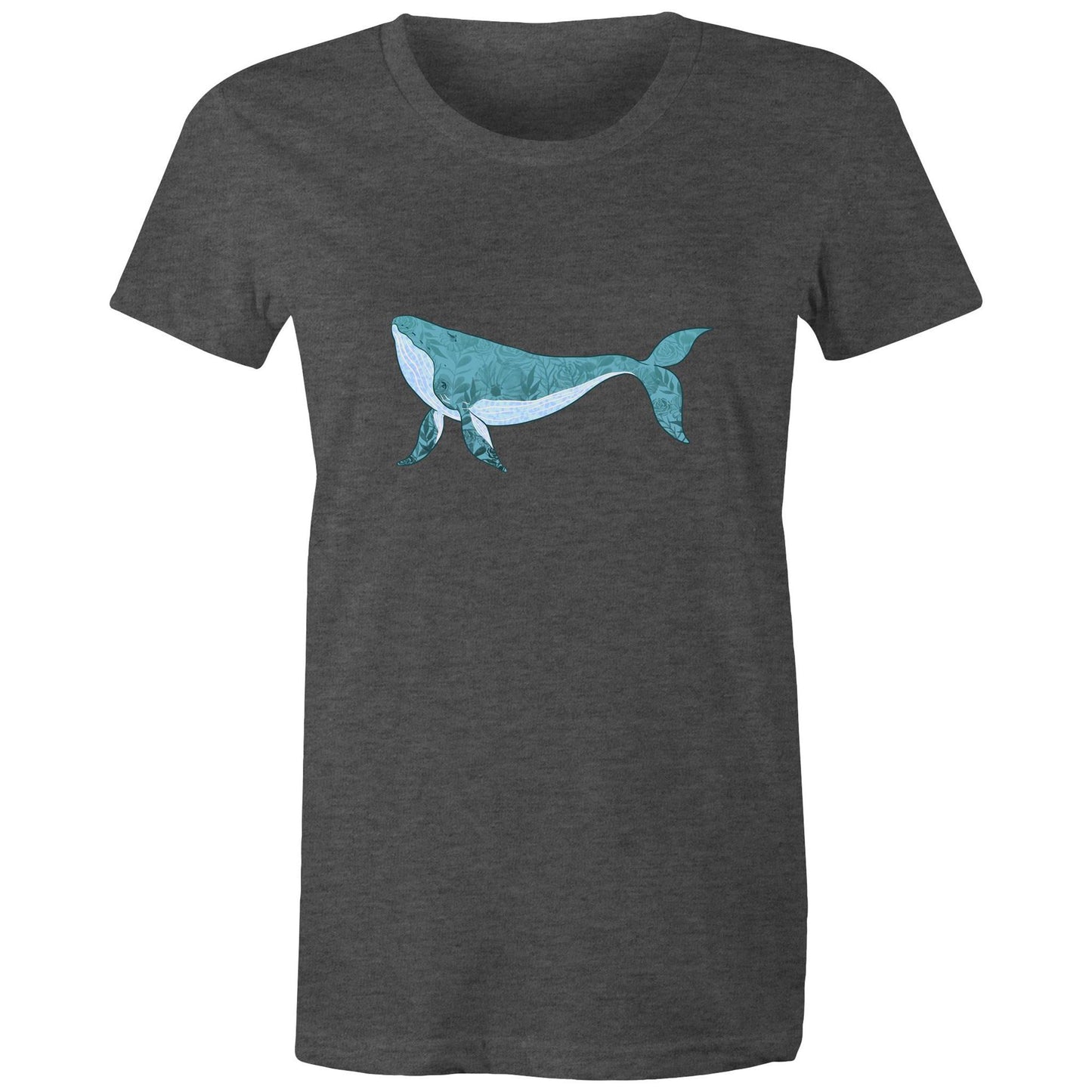 Earthfolk Printed t Shirt - Women's Relaxed Fit - Whale - The Crescent Moon