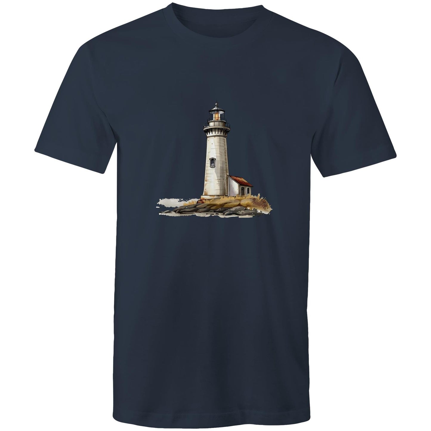 Men's Earthfolk T shirt - Lighthouse - The Crescent Moon