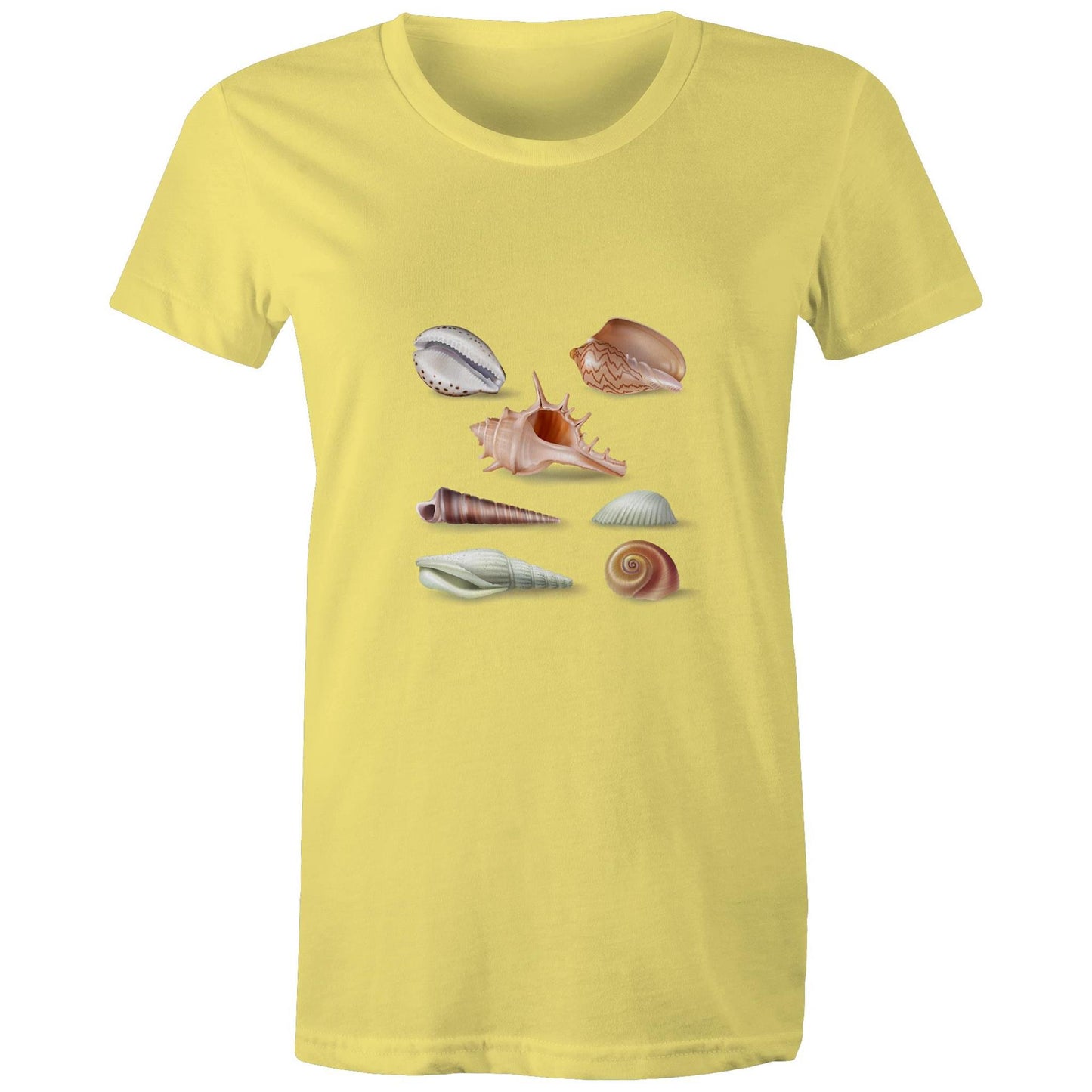 Women's Earthfolk T shirt - Shells - The Crescent Moon