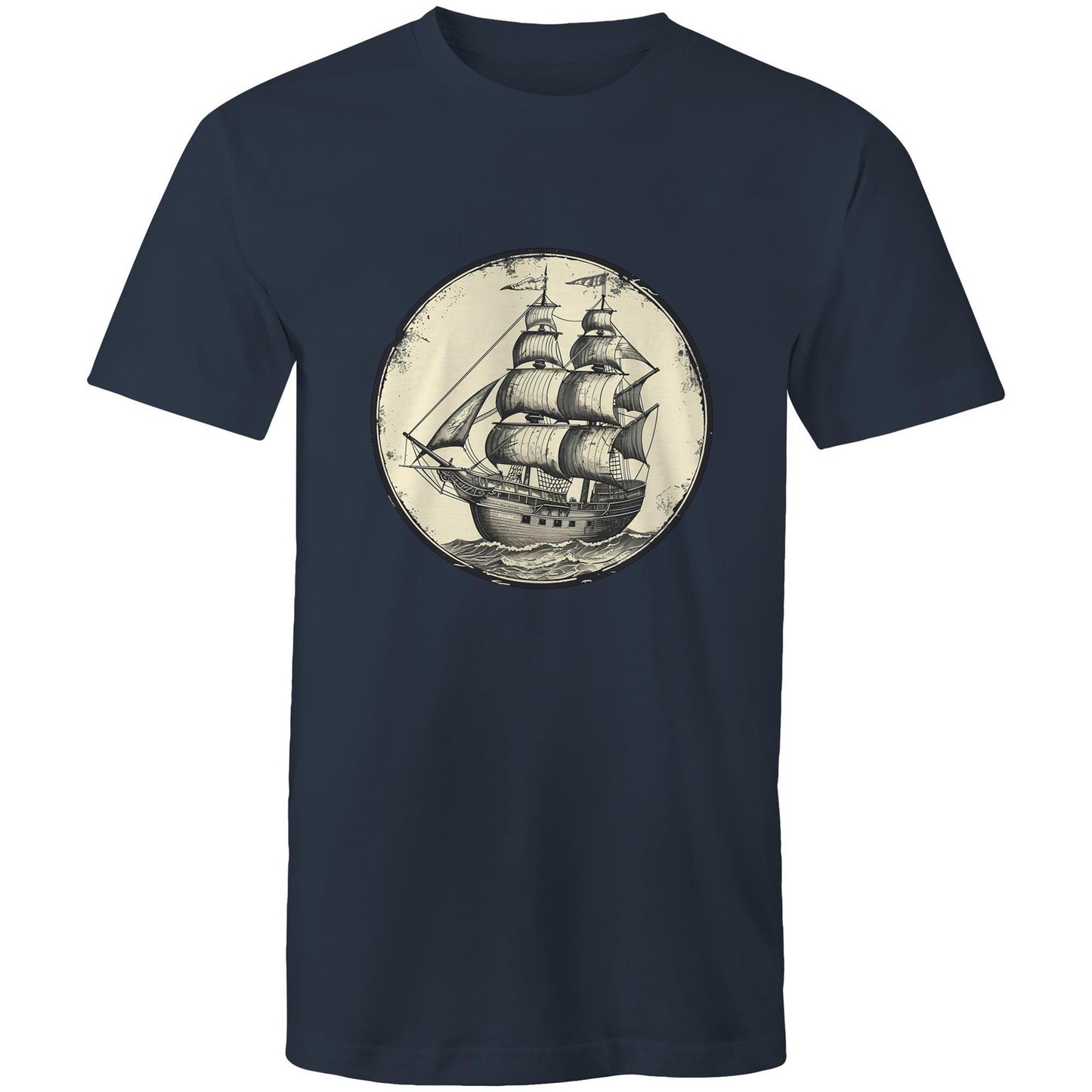 Men's Earthfolk T shirt - On the high Sea's - The Crescent Moon