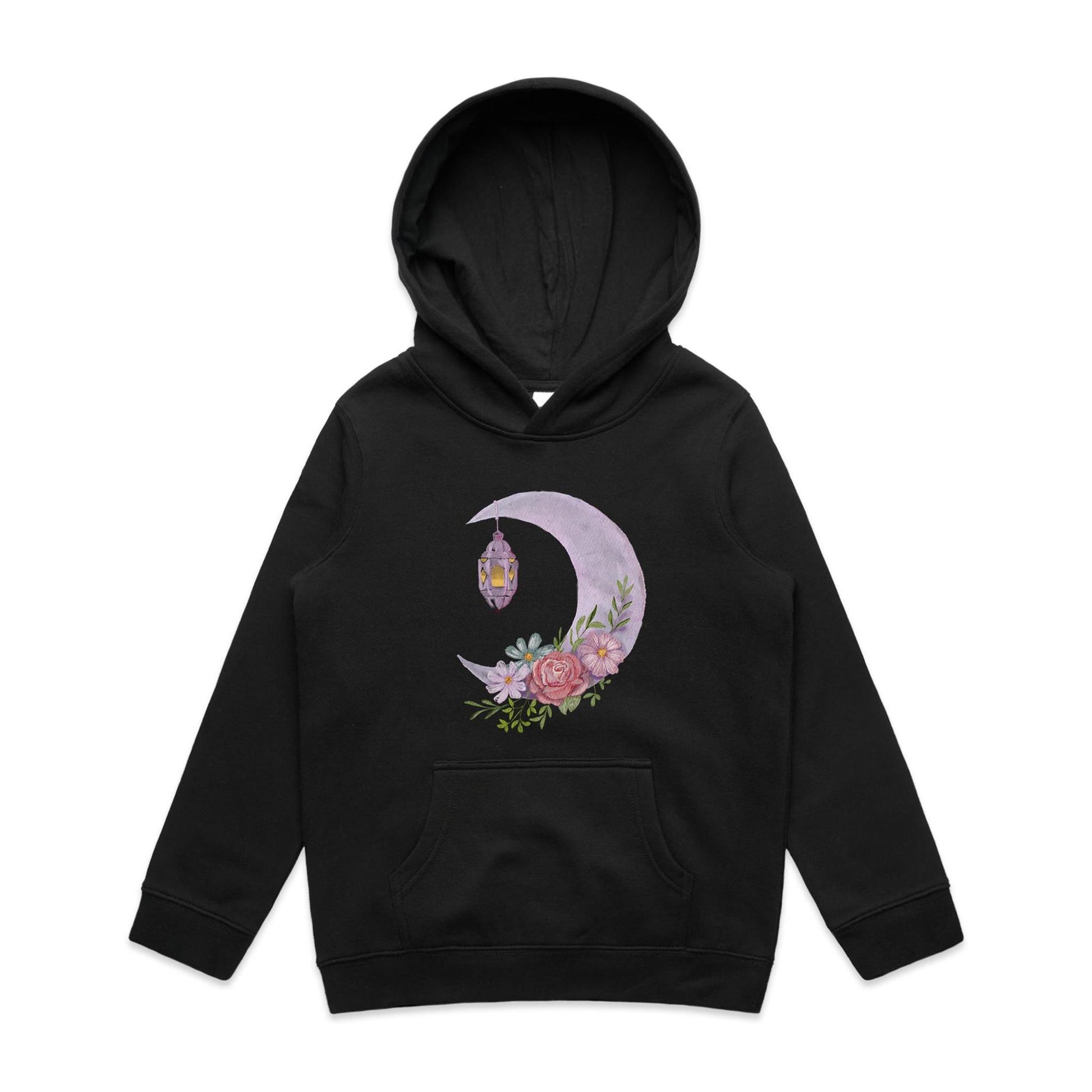 Kids Earthfolk Hoodie - Moonlight - The Crescent Moon