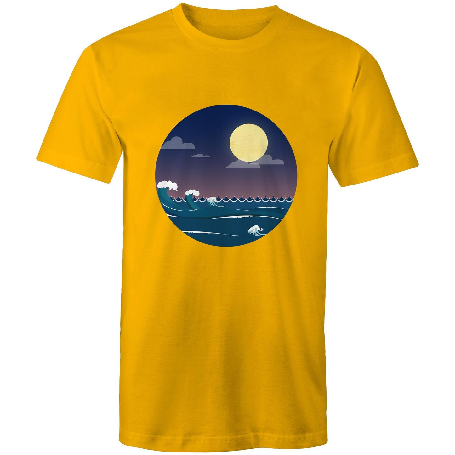 Men's Earthfolk printed T shirt - Surf and Sun - The Crescent Moon