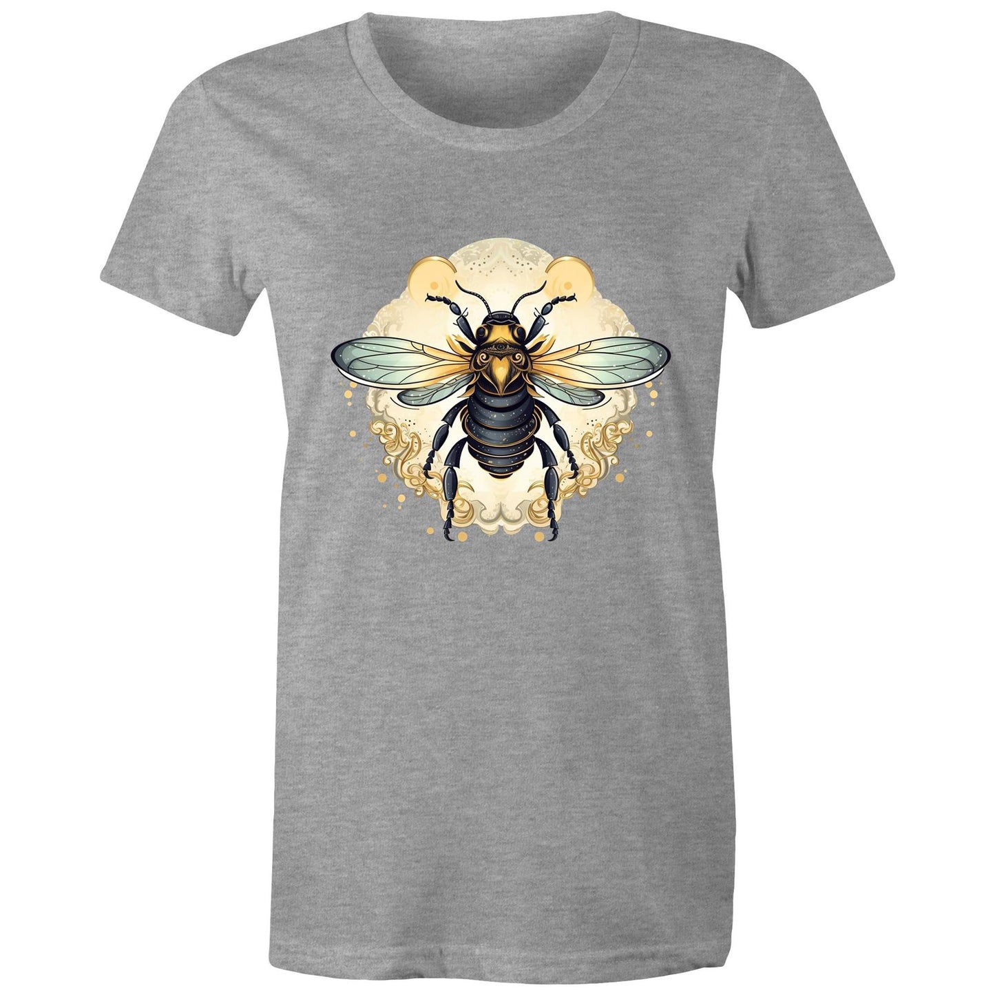 Women's Earthfolk T shirt - Bee Magick - The Crescent Moon