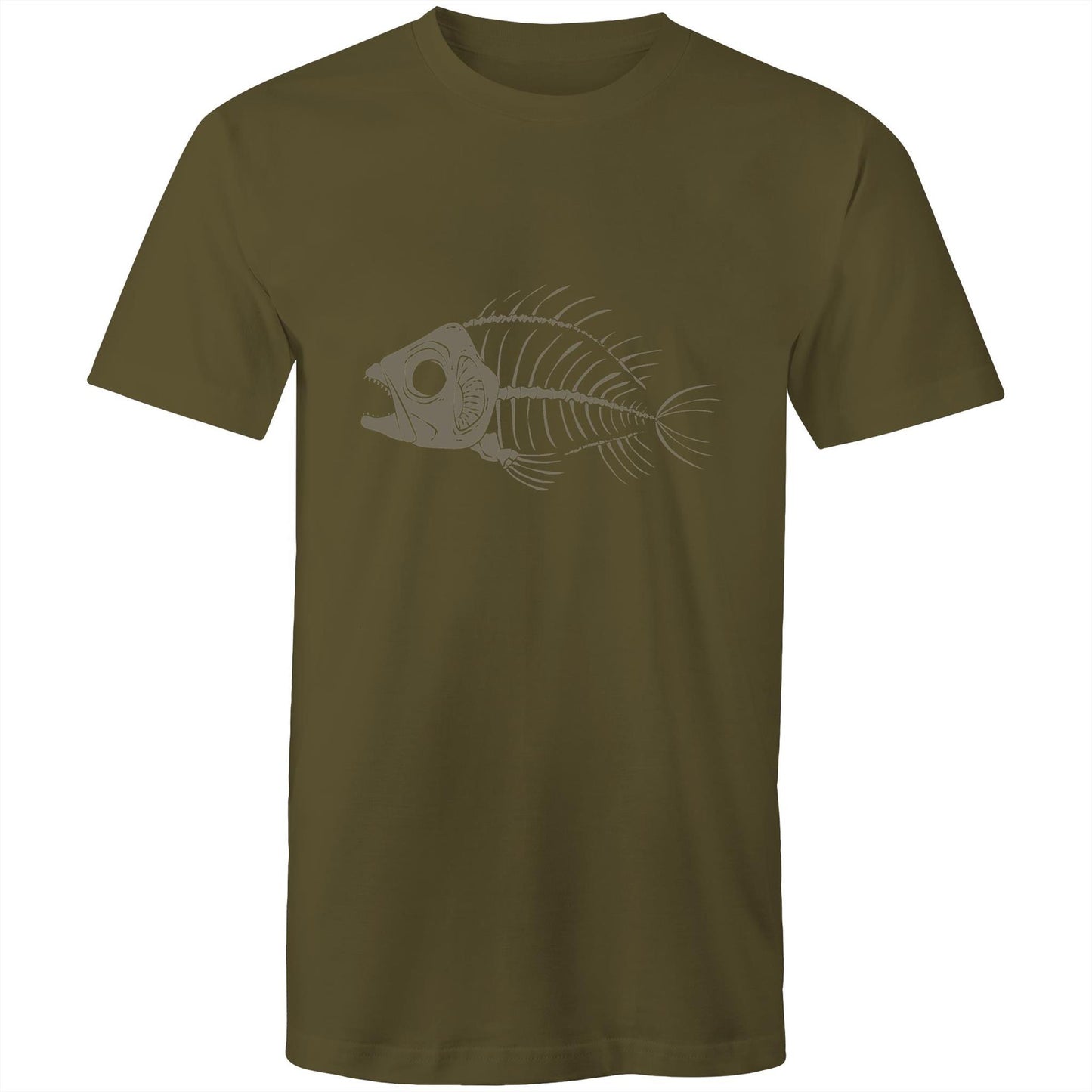 Men's Earthfolk T shirt - Fish Bones - The Crescent Moon