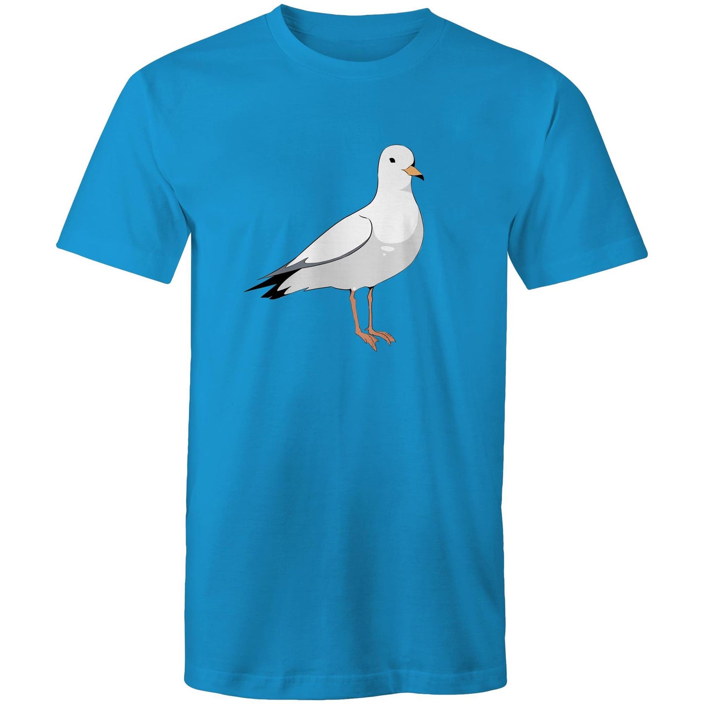 Earthfolk Printed T shirt - Mens Relaxed Fit - Steve the Seagull - The Crescent Moon