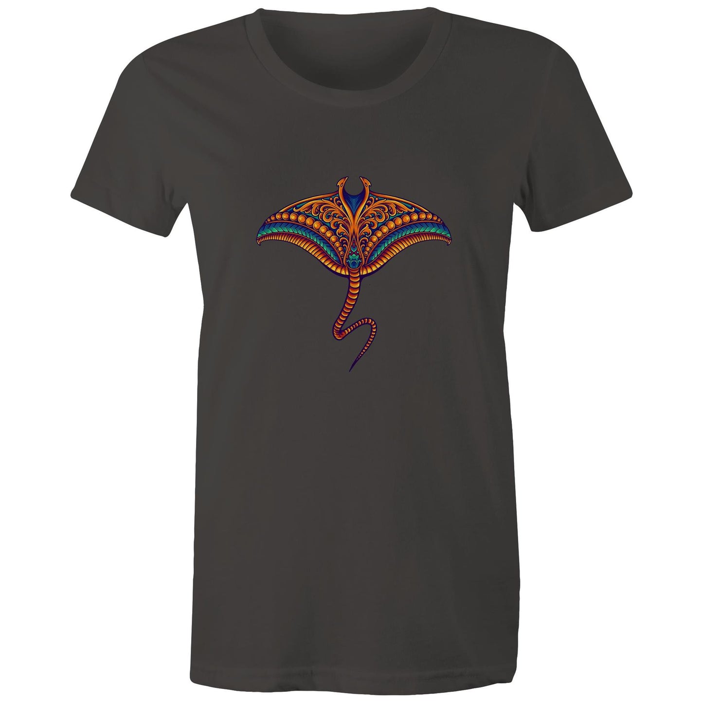 Women's Earthfolk T shirt - Sting ray - The Crescent Moon
