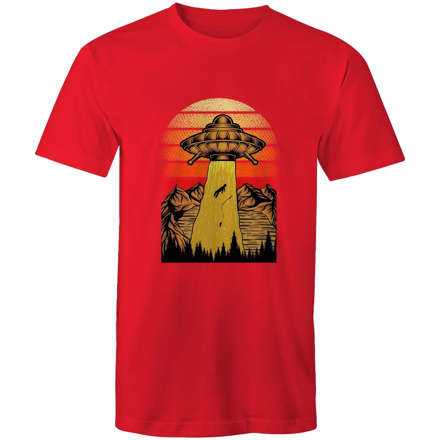 Men's Earthfolk T shirt - Beam Me Up - The Crescent Moon
