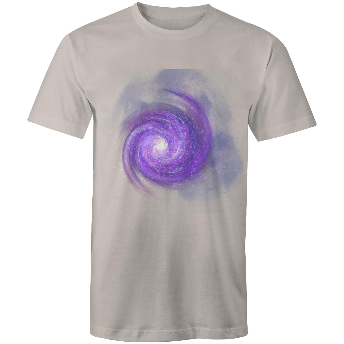 Men's Earthfolk Printed T shirt - Purple Galaxy - The Crescent Moon