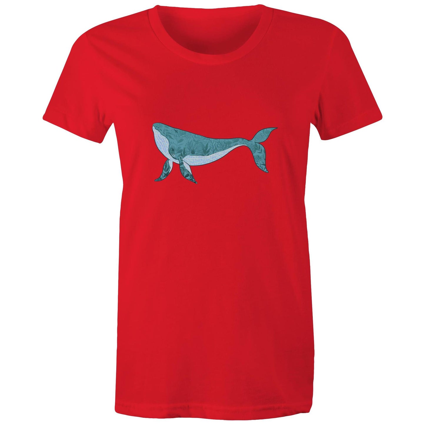 Earthfolk Printed t Shirt - Women's Relaxed Fit - Whale - The Crescent Moon