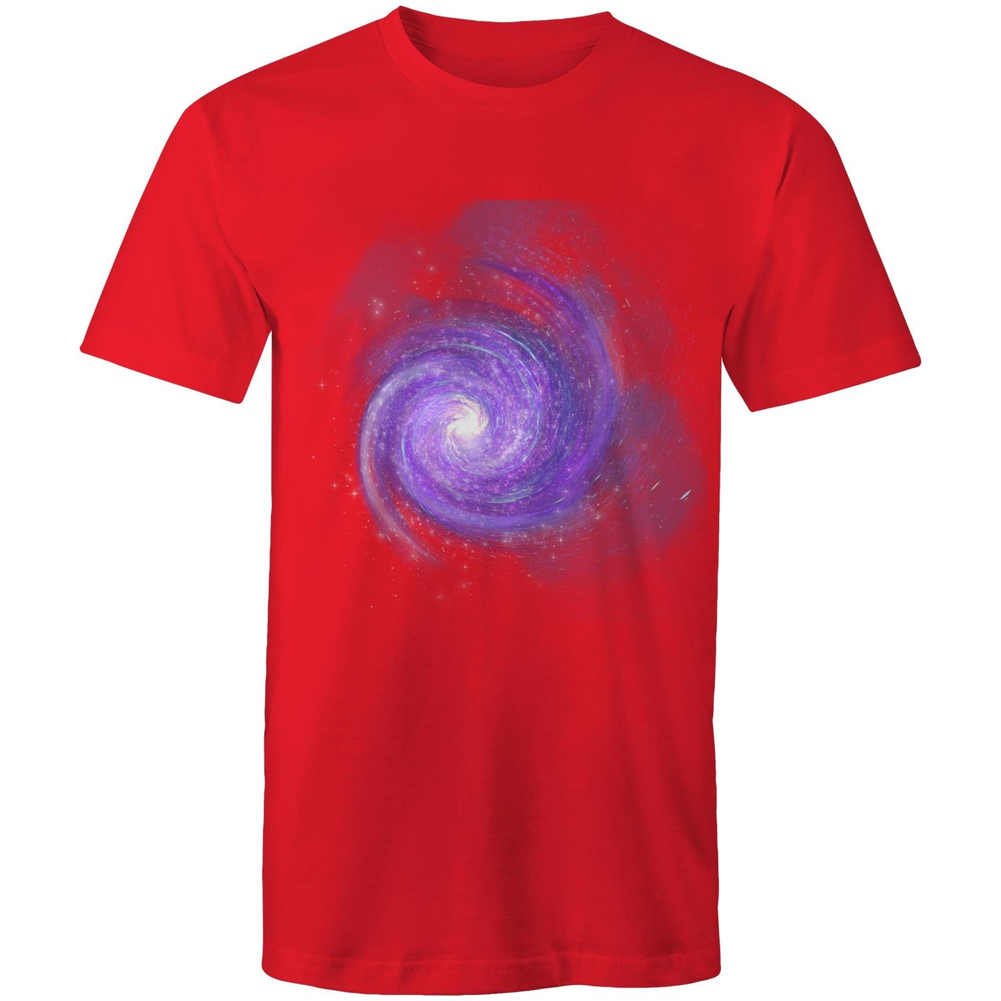 Men's Earthfolk Printed T shirt - Purple Galaxy - The Crescent Moon