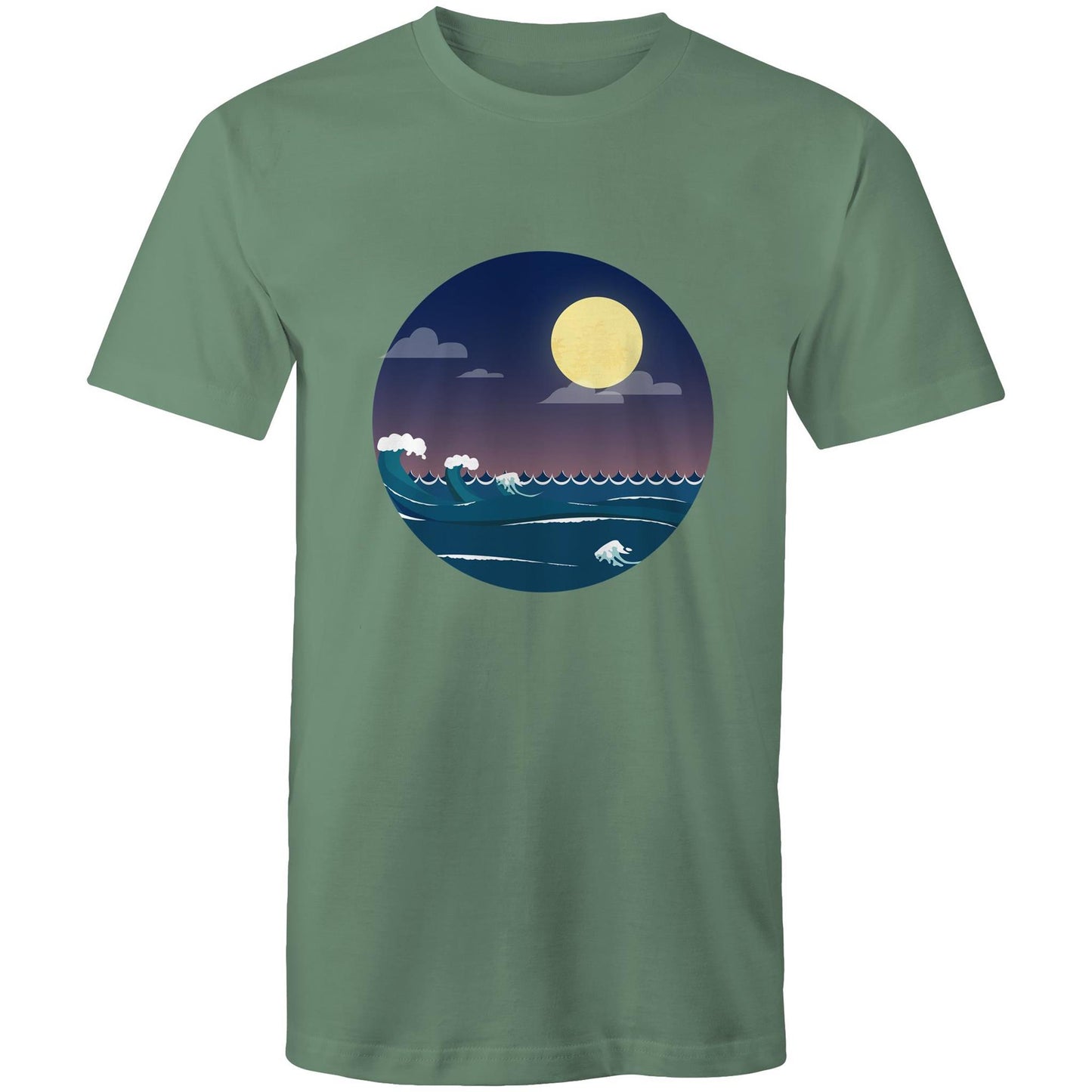 Men's Earthfolk printed T shirt - Surf and Sun - The Crescent Moon