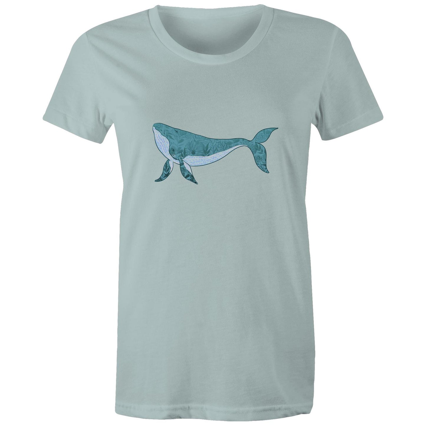 Earthfolk Printed t Shirt - Women's Relaxed Fit - Whale - The Crescent Moon