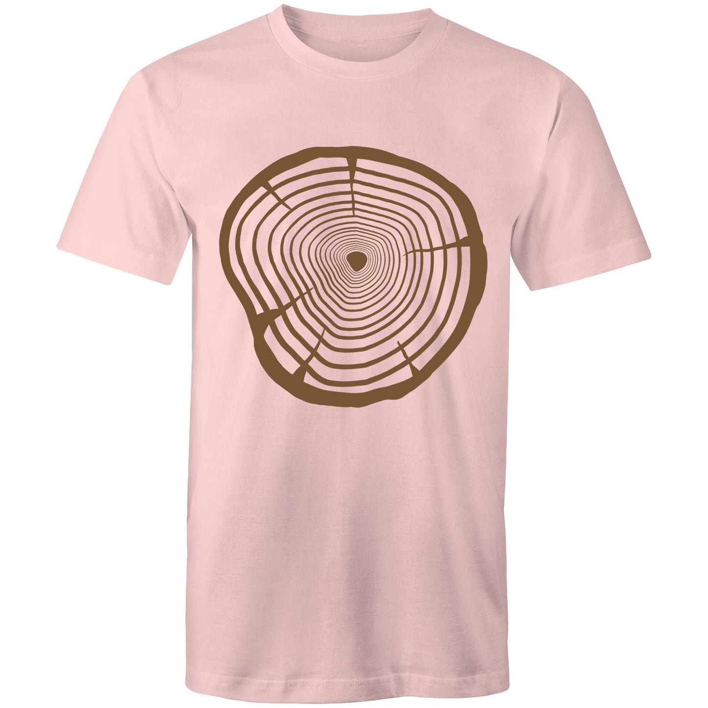 Men's Earthfolk T shirt - Wood Grain - The Crescent Moon
