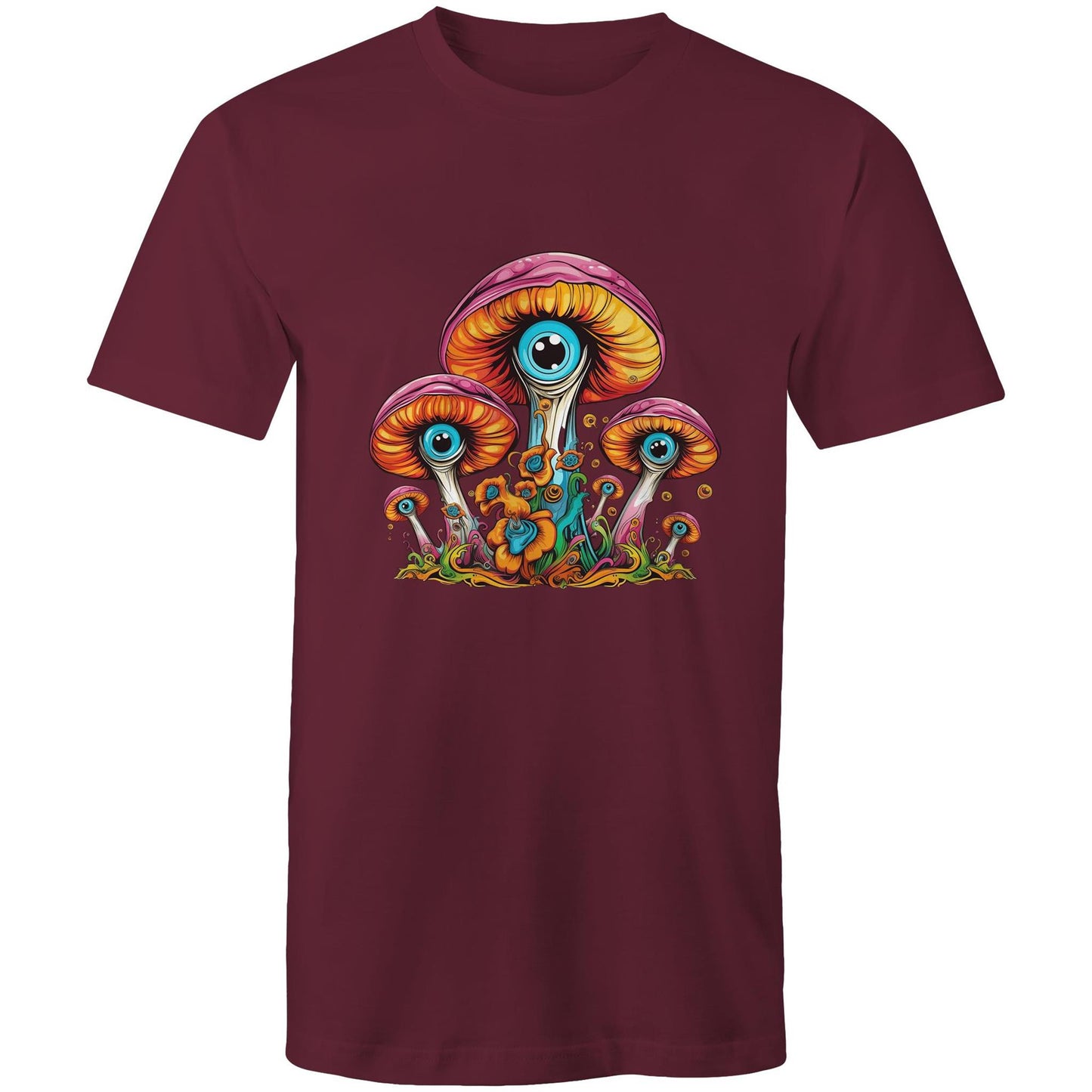 Men's Earthfolk T shirt - Psychedelic Mushroom - The Crescent Moon