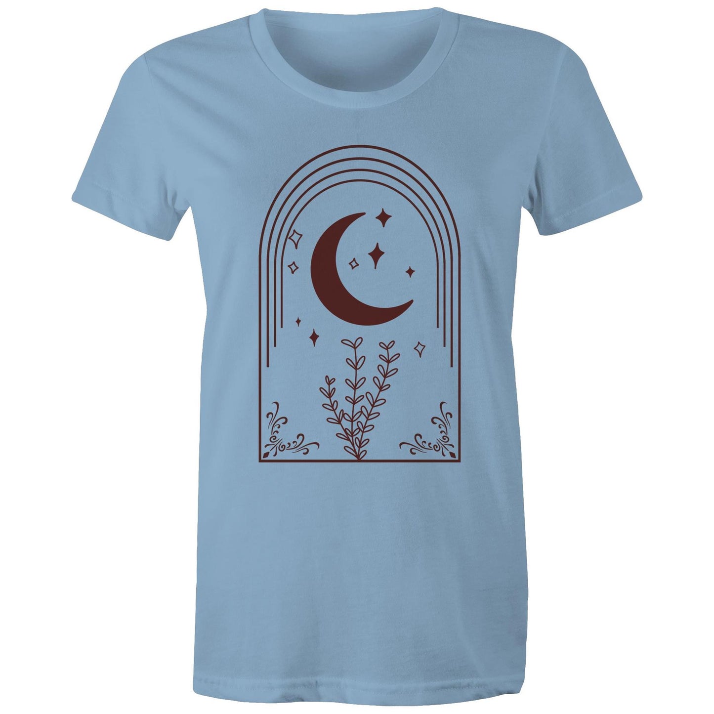 Women's Earthfolk T shirt - Moon Arch - The Crescent Moon