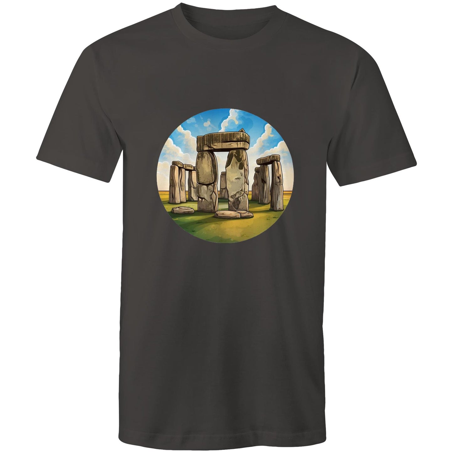 Men's Earthfolk T shirt - The Stone Circle - The Crescent Moon
