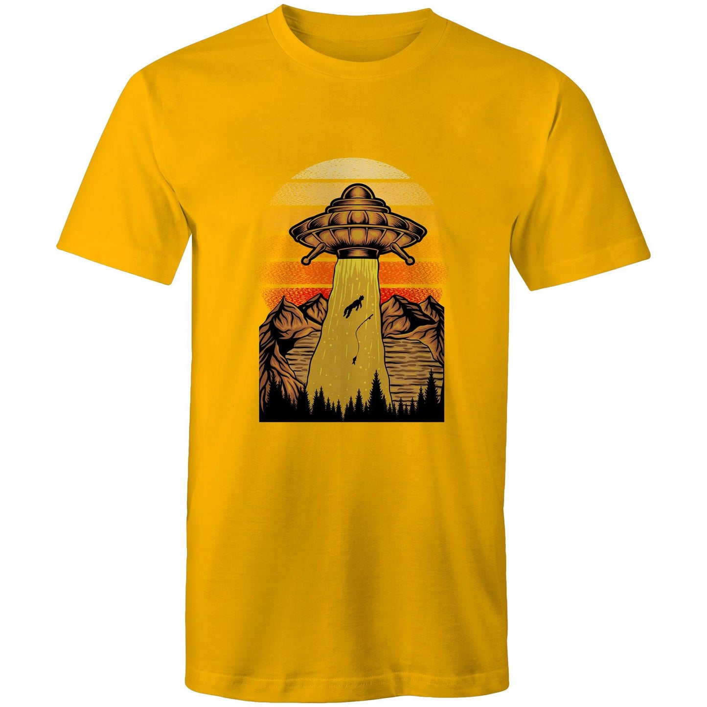 Men's Earthfolk T shirt - Beam Me Up - The Crescent Moon