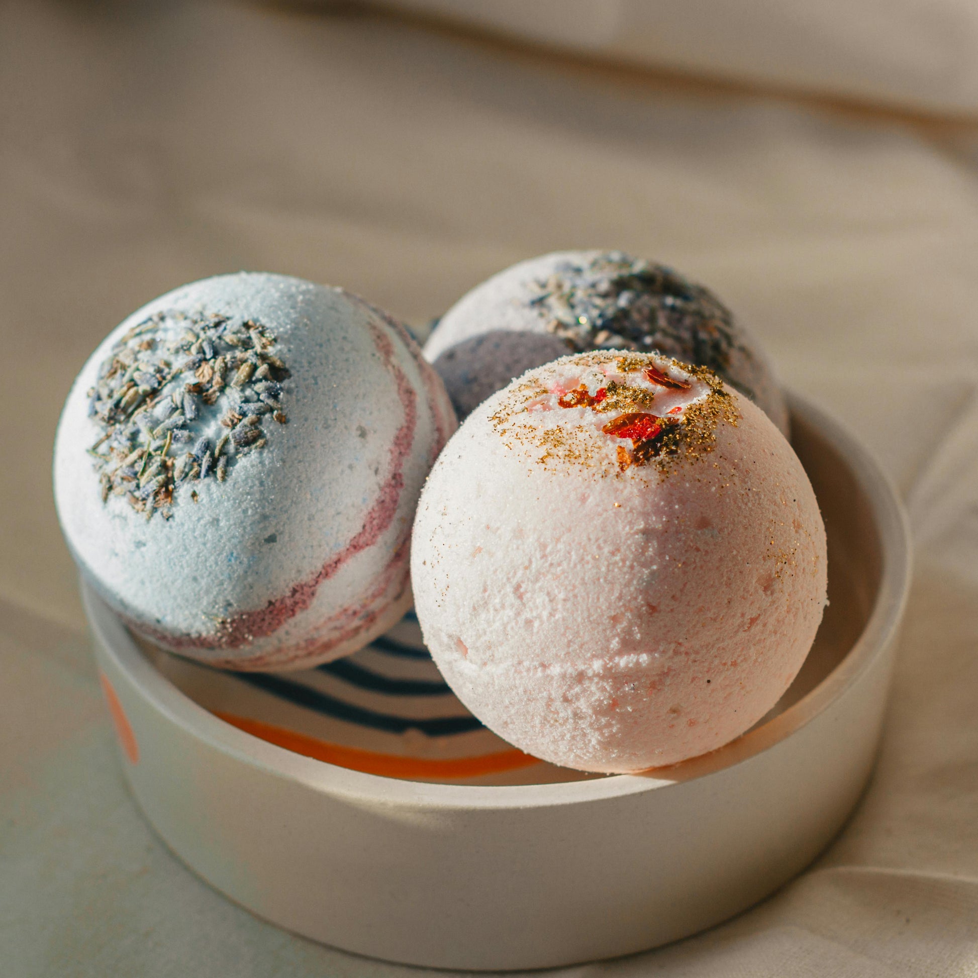Bath Bomb - Clary Sage, Olive Oil and Himalayan Salt - The Crescent Moon