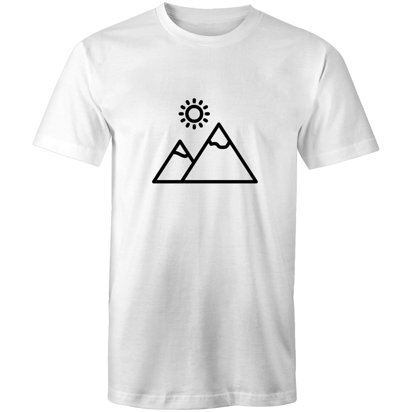 Men's Earthfolk T shirt - Monchrome Mountain - The Crescent Moon