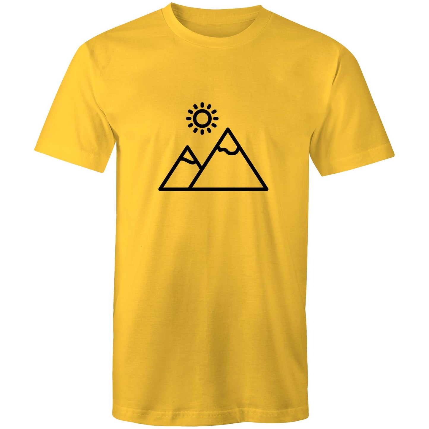 Men's Earthfolk T shirt - Monchrome Mountain - The Crescent Moon