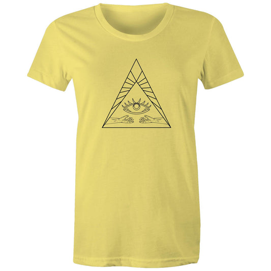 Women's Earthfolk Printed T shirt - Boho Eye Triangle