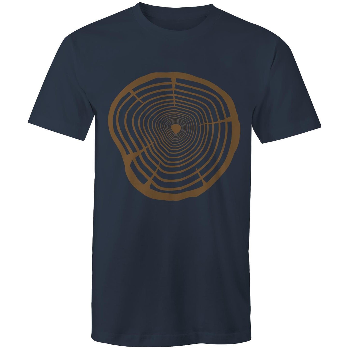Men's Earthfolk T shirt - Wood Grain - The Crescent Moon