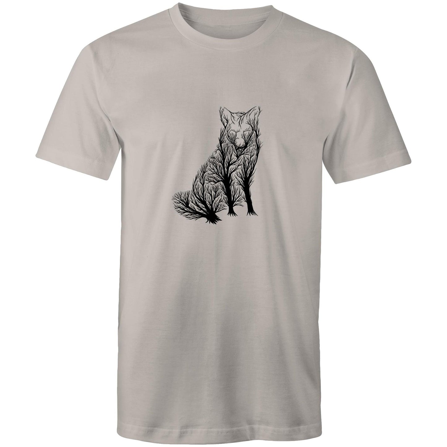 Men's Earthfolk T shirt - Fox Tree - The Crescent Moon