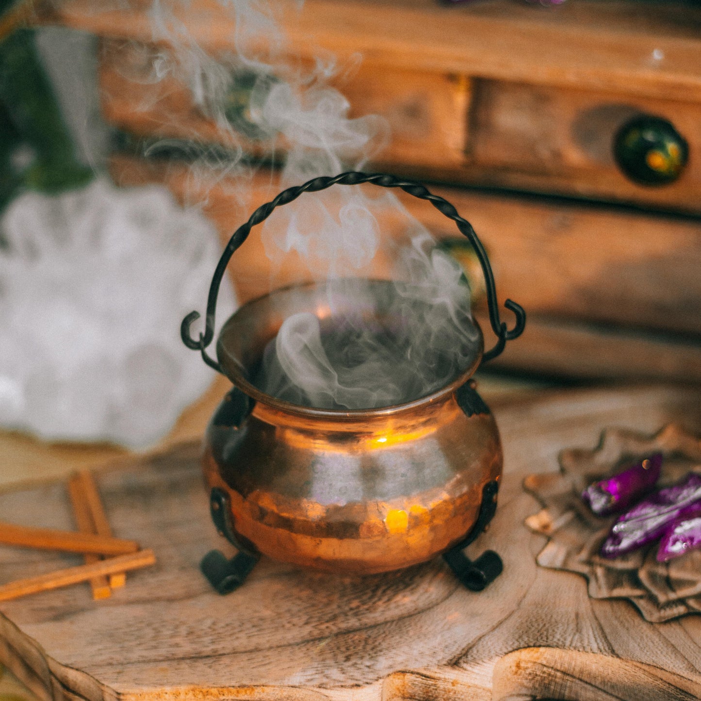 burning incense
