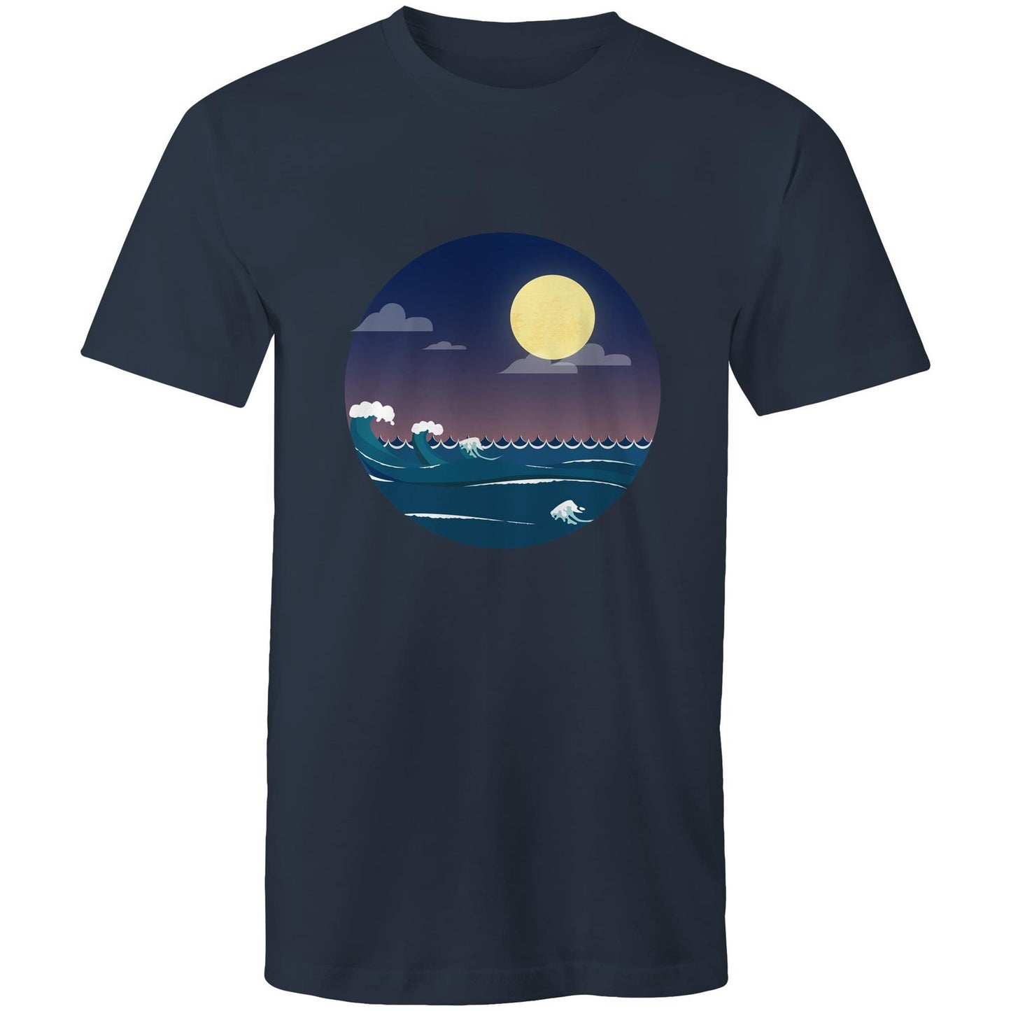 Men's Earthfolk printed T shirt - Surf and Sun - The Crescent Moon