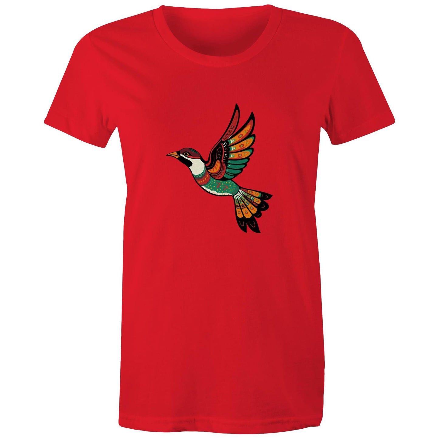 Women's Earthfolk T shirt - Song Bird - The Crescent Moon