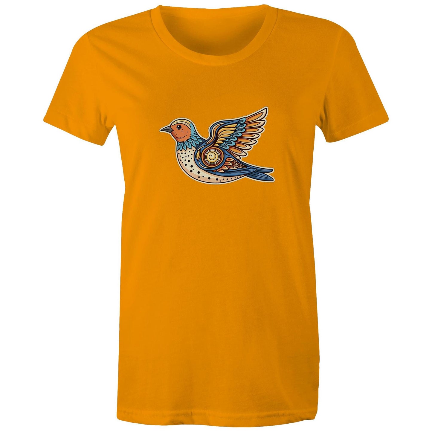 Women's Earthfolk T shirt - Freedom Flight - The Crescent Moon