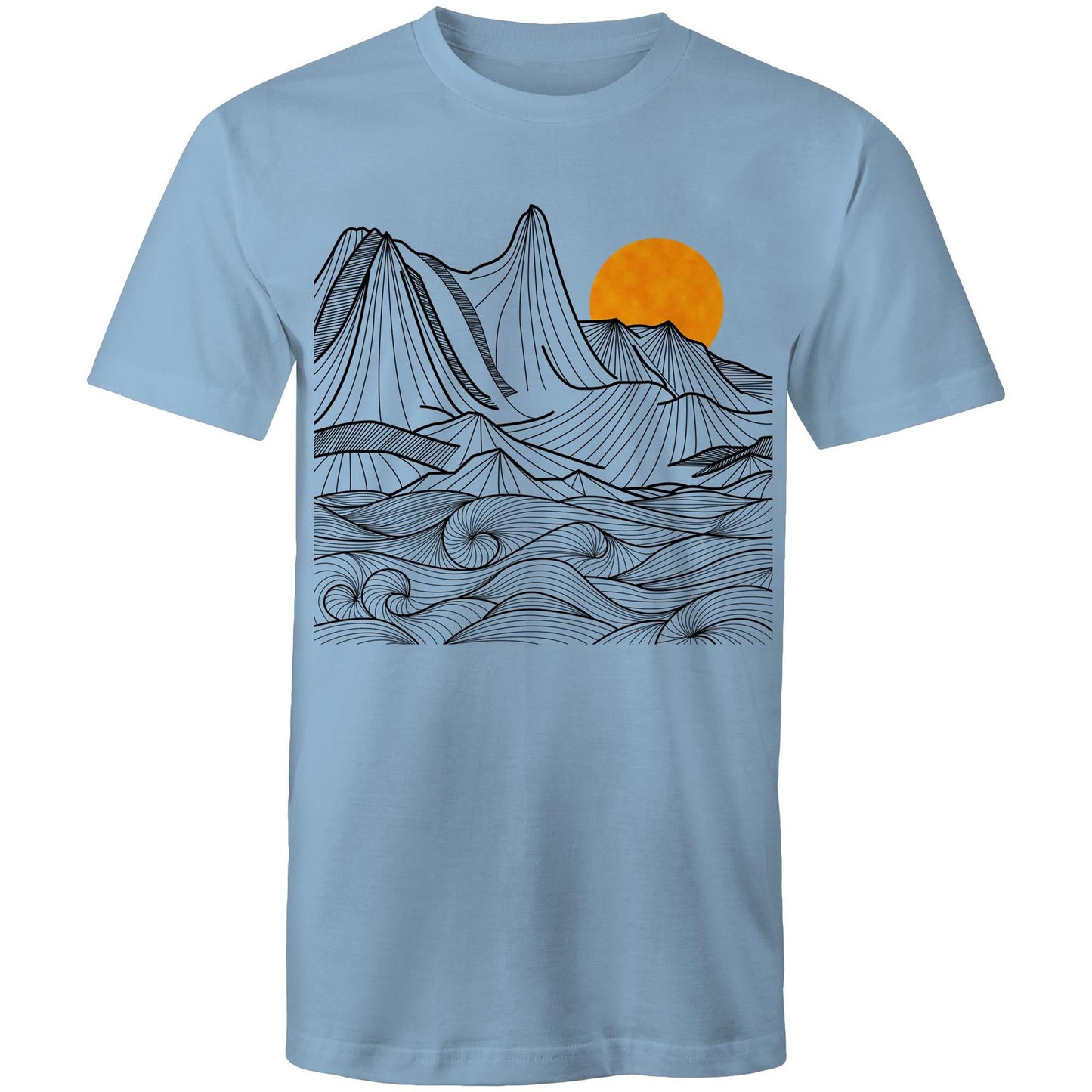 Men's Earthfolk T shirt - Mountain Swirls - The Crescent Moon