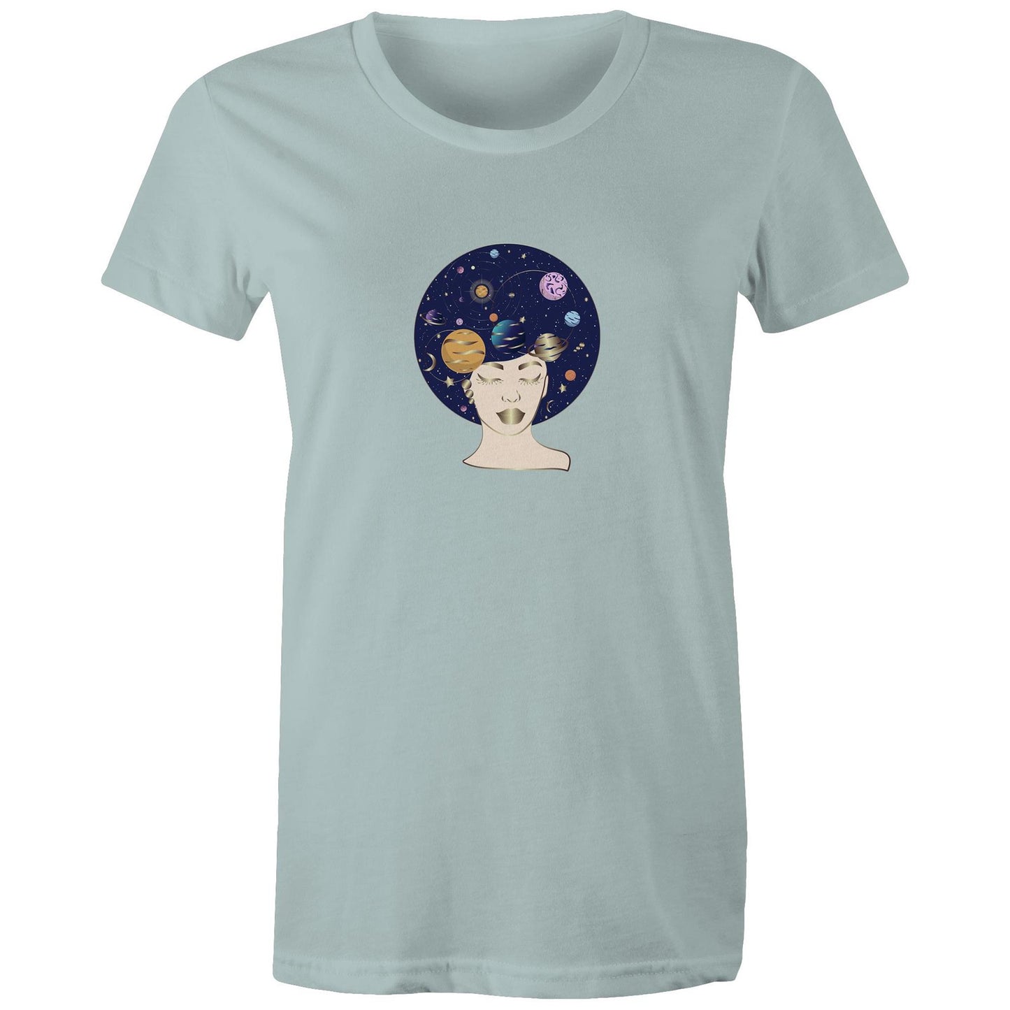 Women's Earthfolk Printed T shirt - Lady of the Galaxy