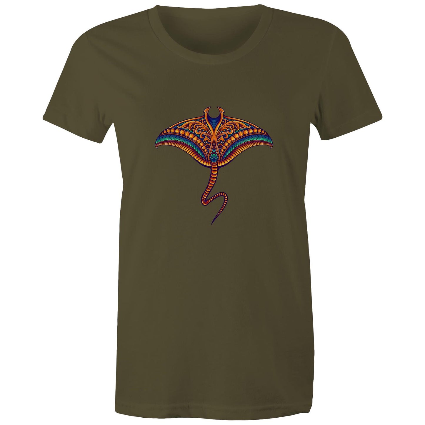 Women's Earthfolk T shirt - Sting ray - The Crescent Moon