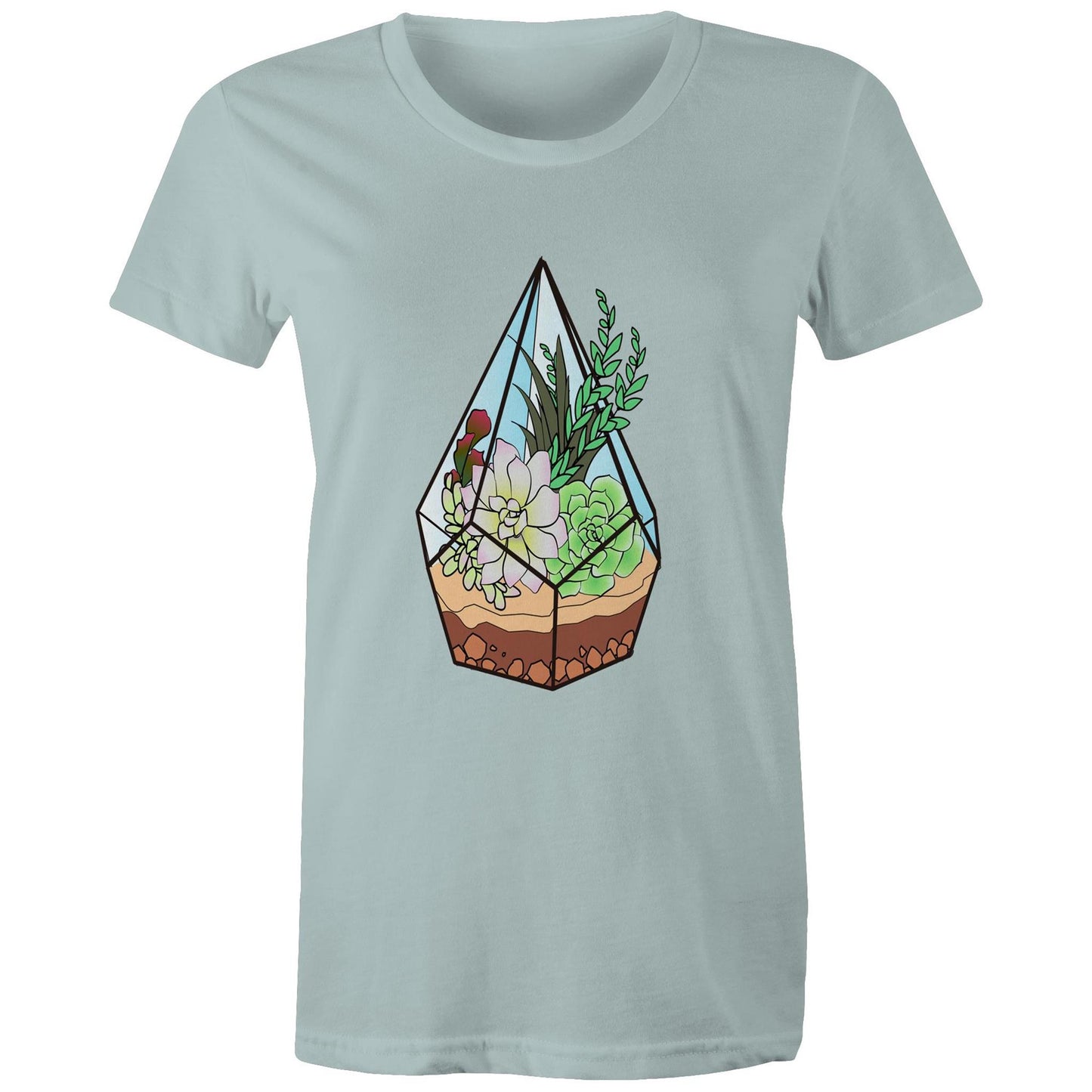 Women's Earthfolk Printed T shirt - Terrarium - The Crescent Moon