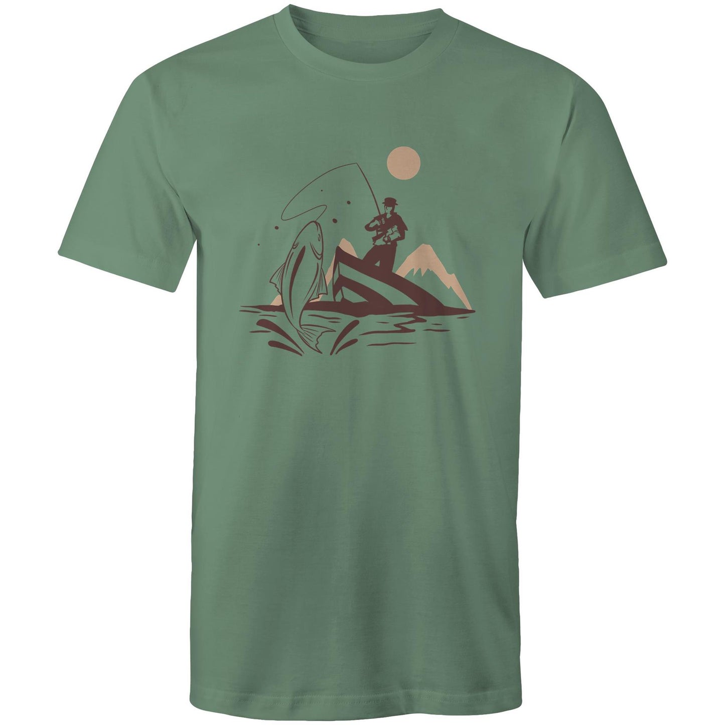 Men's Earthfolk T shirt - Catch of the Day - The Crescent Moon
