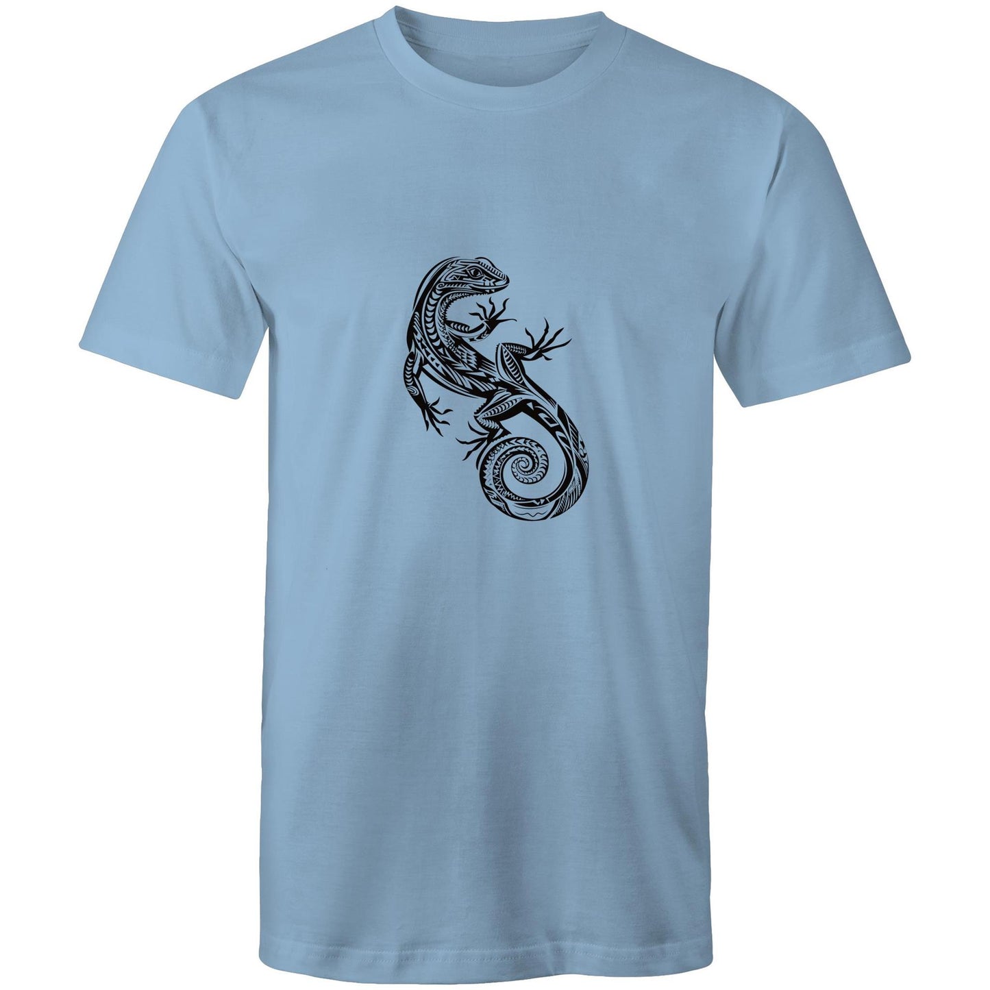 Men's Earthfolk T shirt - Totem Gecko - The Crescent Moon