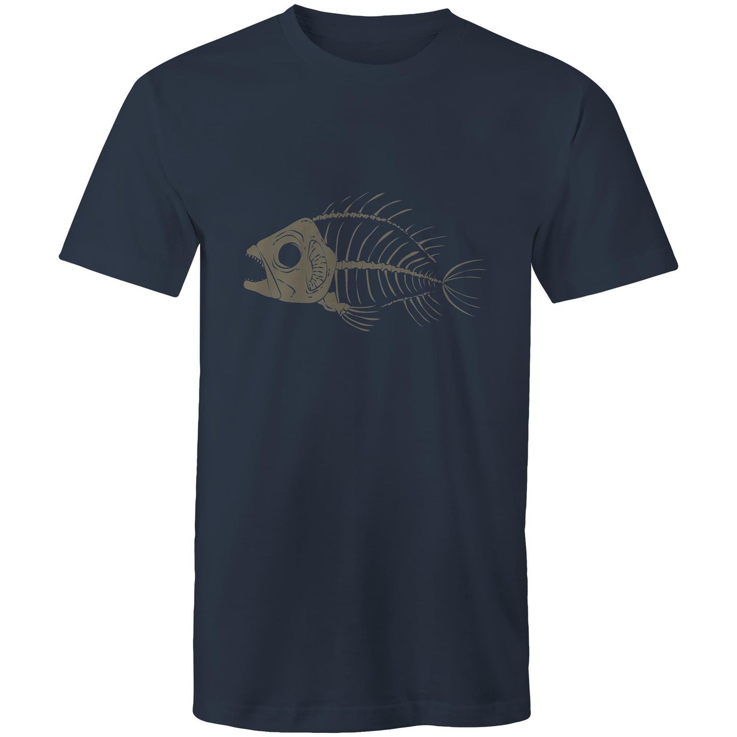 Men's Earthfolk T shirt - Fish Bones - The Crescent Moon