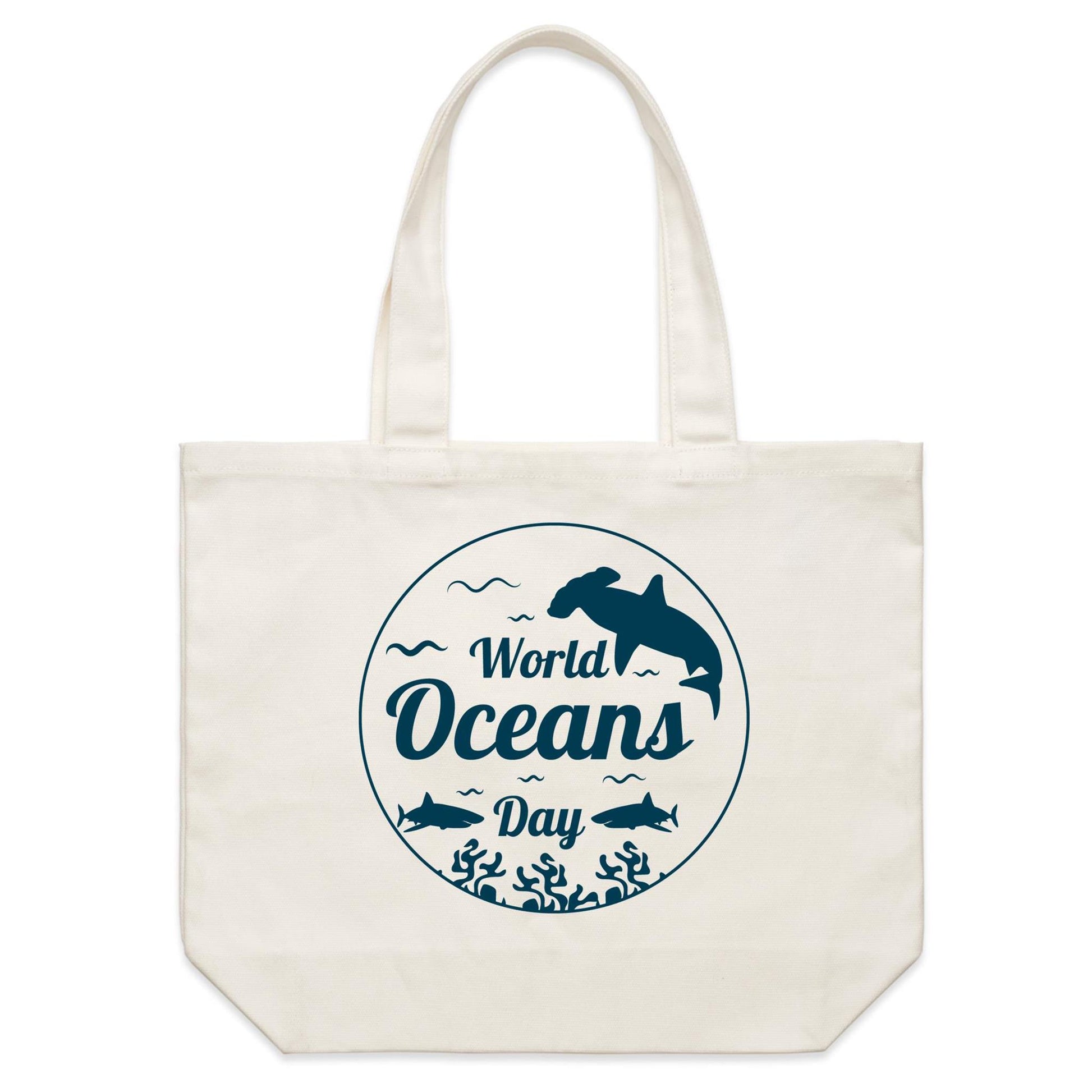 Earthfolk Canvas Tote Bag - World Oceans day - The Crescent Moon