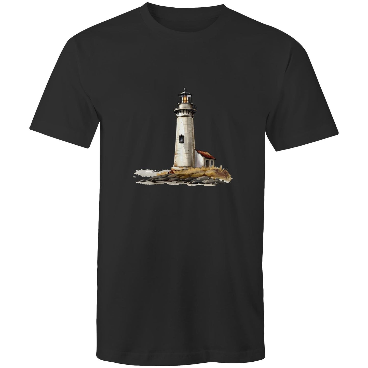 Men's Earthfolk T shirt - Lighthouse - The Crescent Moon