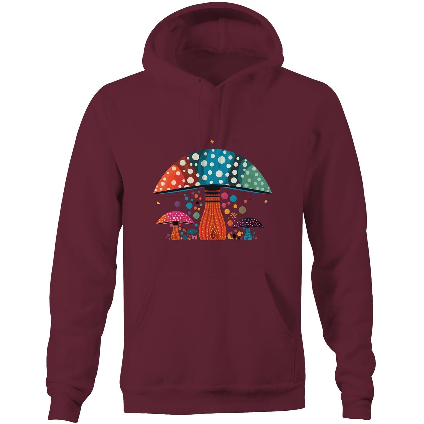 Unisex Earthfolk Hoodie - Zingy Mushrooms - The Crescent Moon